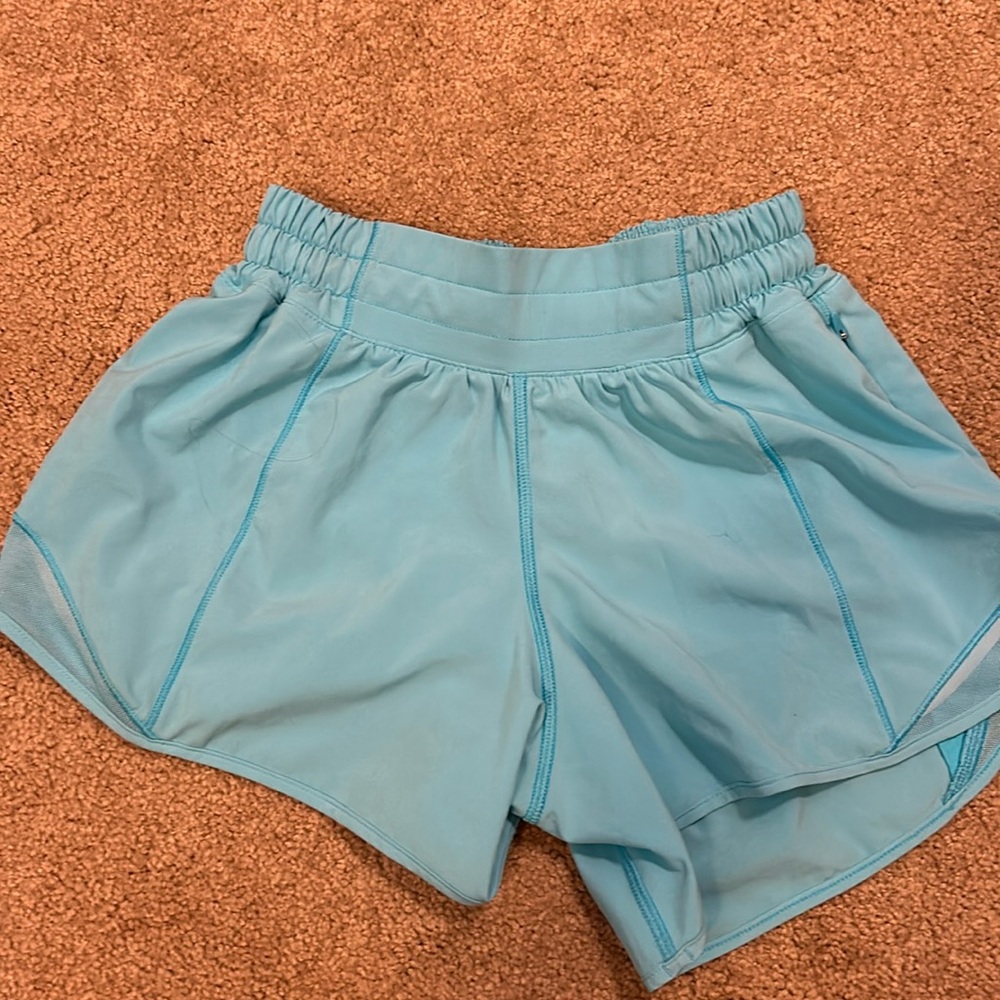 Lululemon shorts, Tidewater Teal, 4 inch, size 2